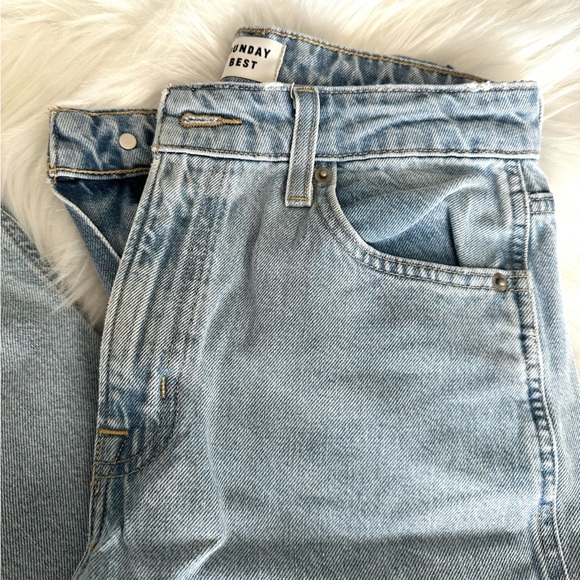 Sunday Best (Aritzia) Zola Mom Jeans - Light Blue - Picture 3 of 6